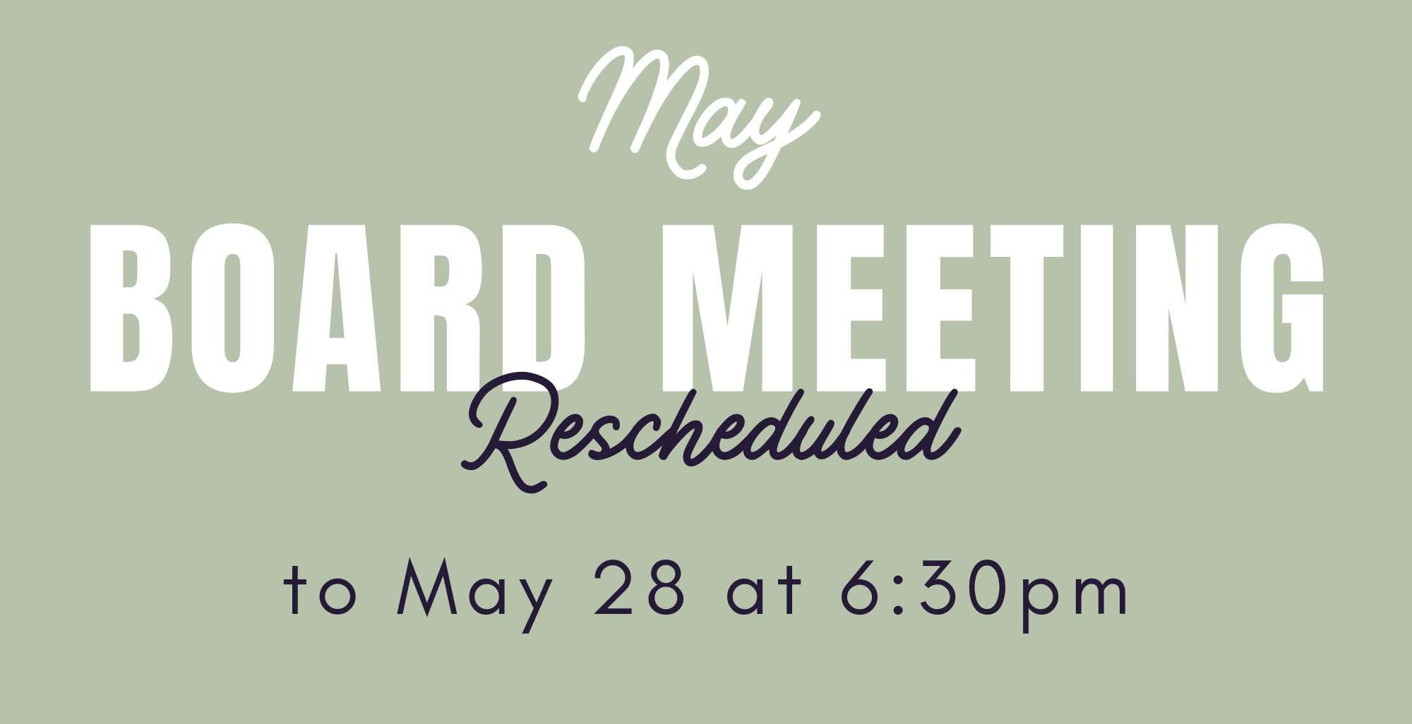 May Board Meeting
